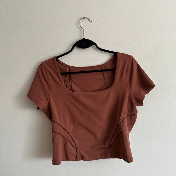 lululemon Square Neck Mesh and Nulu Yoga T-Shirt - Picture 11 of 11